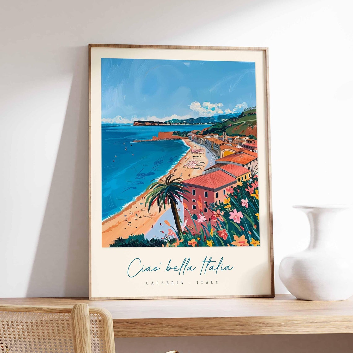 Calabria Poster Calabria Travel Print Calabria Travel Art Calabria Wall Art Italy Art Italy Travel Decor Italian Travel Gift