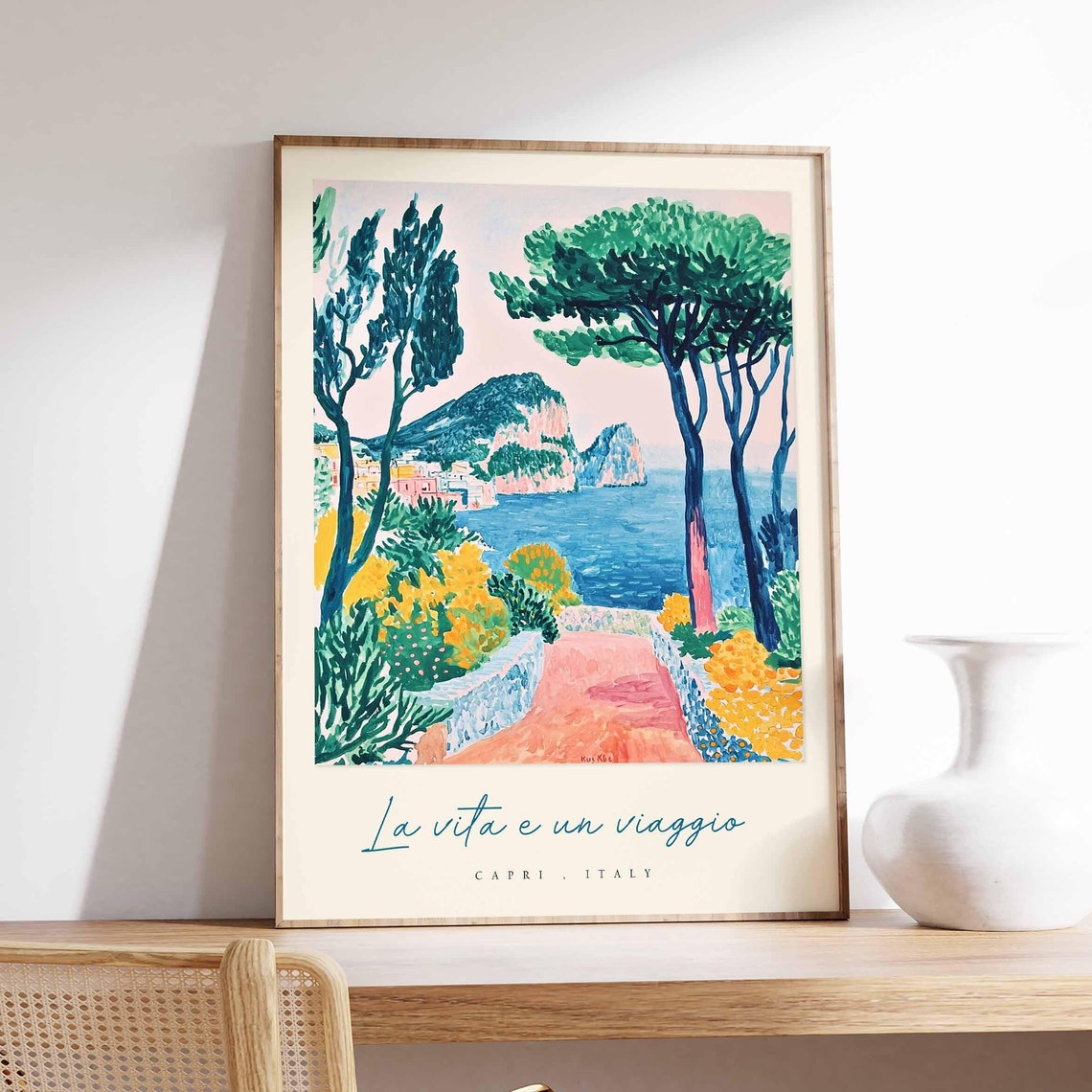 Capri Poster Capri Travel Print Capri Travel Art Capri Wall Art Italy Art Italy Travel Decor Italian Travel Gift