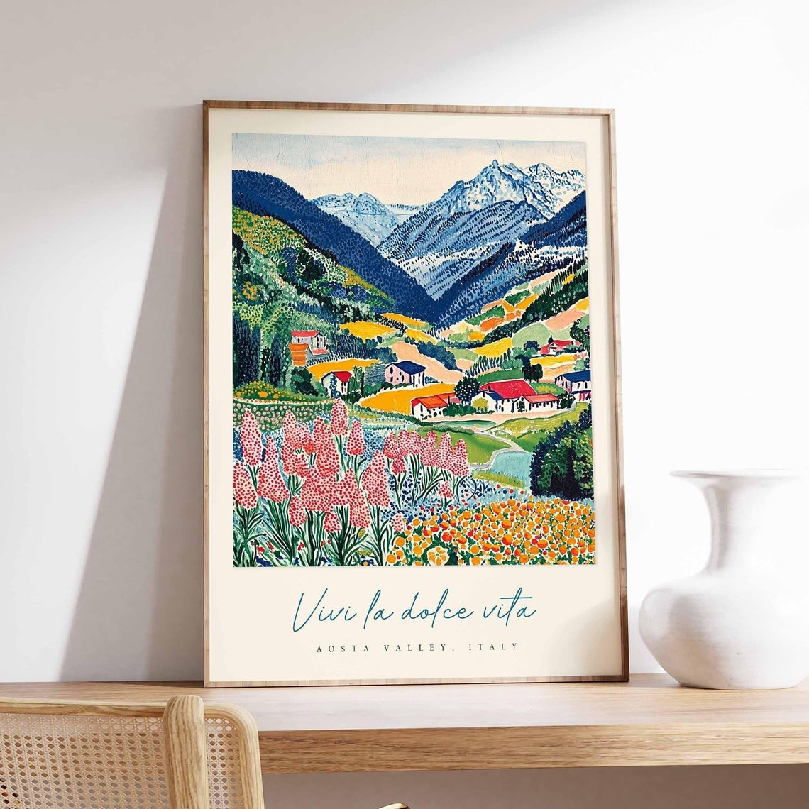 Aosta Valley Poster Aosta Valley Travel Print Aosta Valley Travel Art Aosta Valley Wall Art Italy Art Italy Travel Decor Travel Gift
