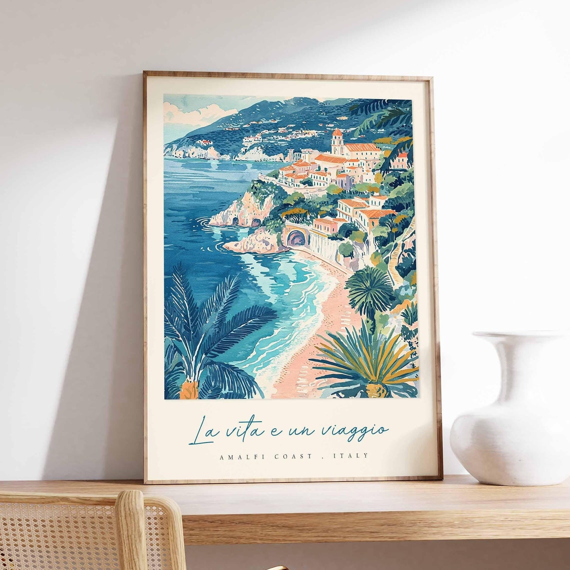 Amalfi Coast Poster Amalfi Coast Travel Print Amalfi Coast Travel Art Amalfi Coast Wall Art Italy Art Italy Travel Decor Travel Gift