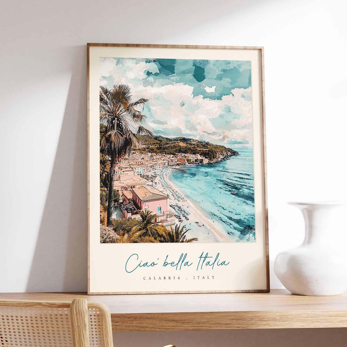 Ciao Bella Italia Calabria Italy Palm Beach Resort View Poster