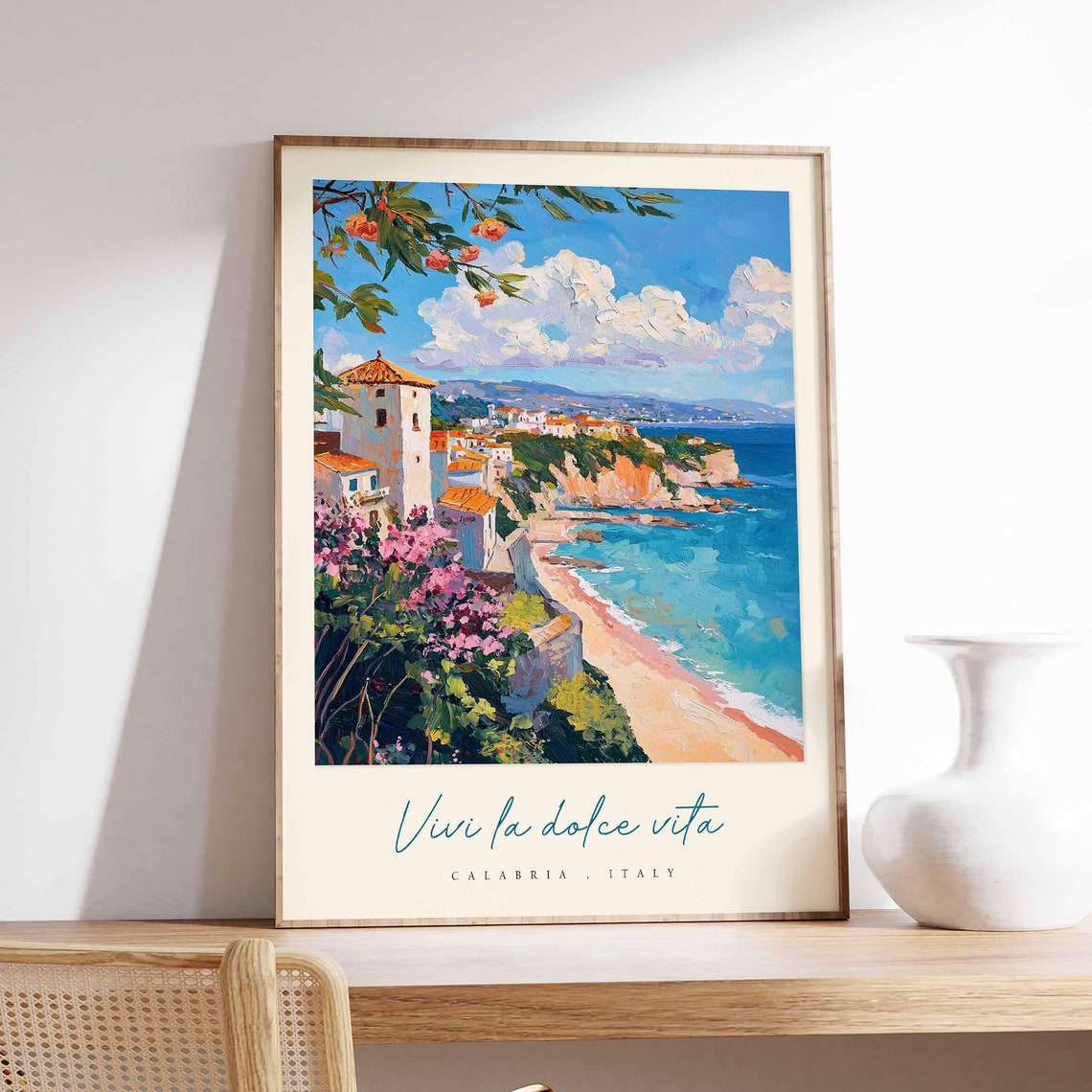 Calabria Poster Calabria Travel Print Calabria Travel Art Calabria Wall Art Italy Art Italy Travel Decor Italian Travel Gift