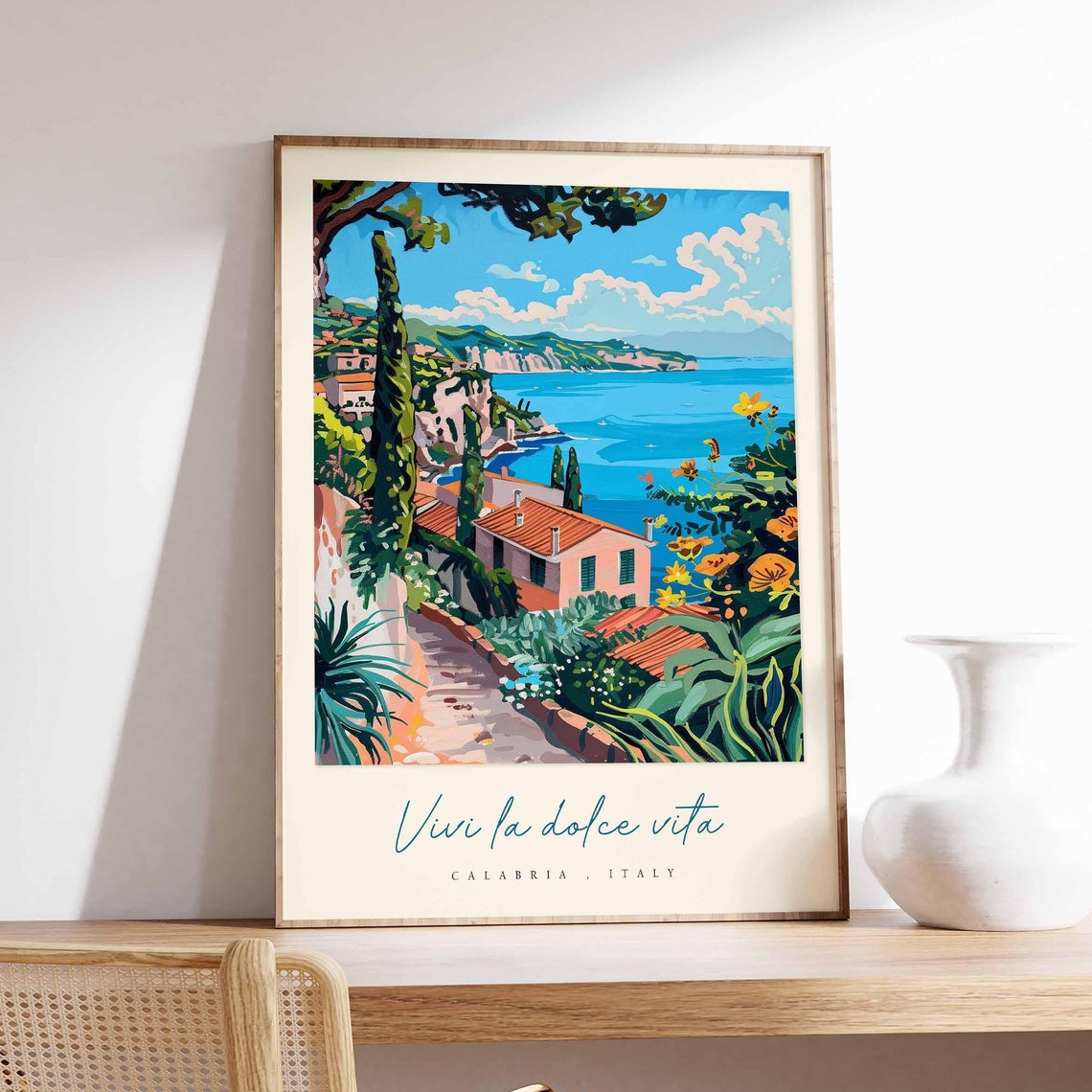 Calabria Poster Calabria Travel Print Calabria Travel Art Calabria Wall Art Italy Art Italy Travel Decor Italian Travel Gift