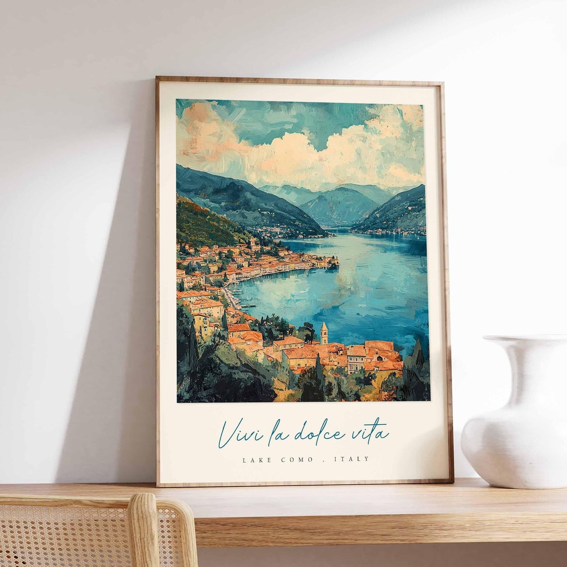 Lake Como Poster Italian Travel Print Lake Como Travel Art Lake Como Wall Art Italy Art Italy Travel Decor Italian Travel Gift