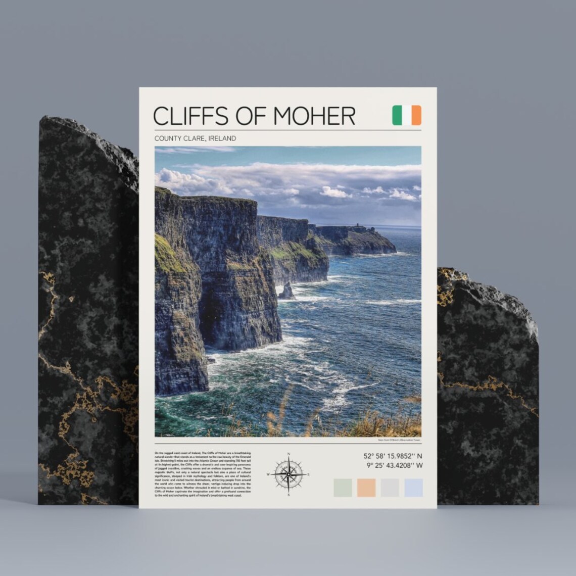 Cliffs Of Moher Ireland Travel Poster, County Clare - Image 2