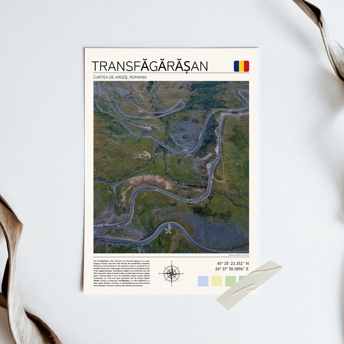 Transfagarasan Romania Aerial Winding Mountain Road Curves Poster - Image 5