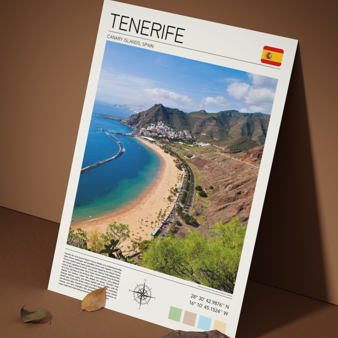 Tenerife Travel Poster, Playa De Las Terasitas - Image 5