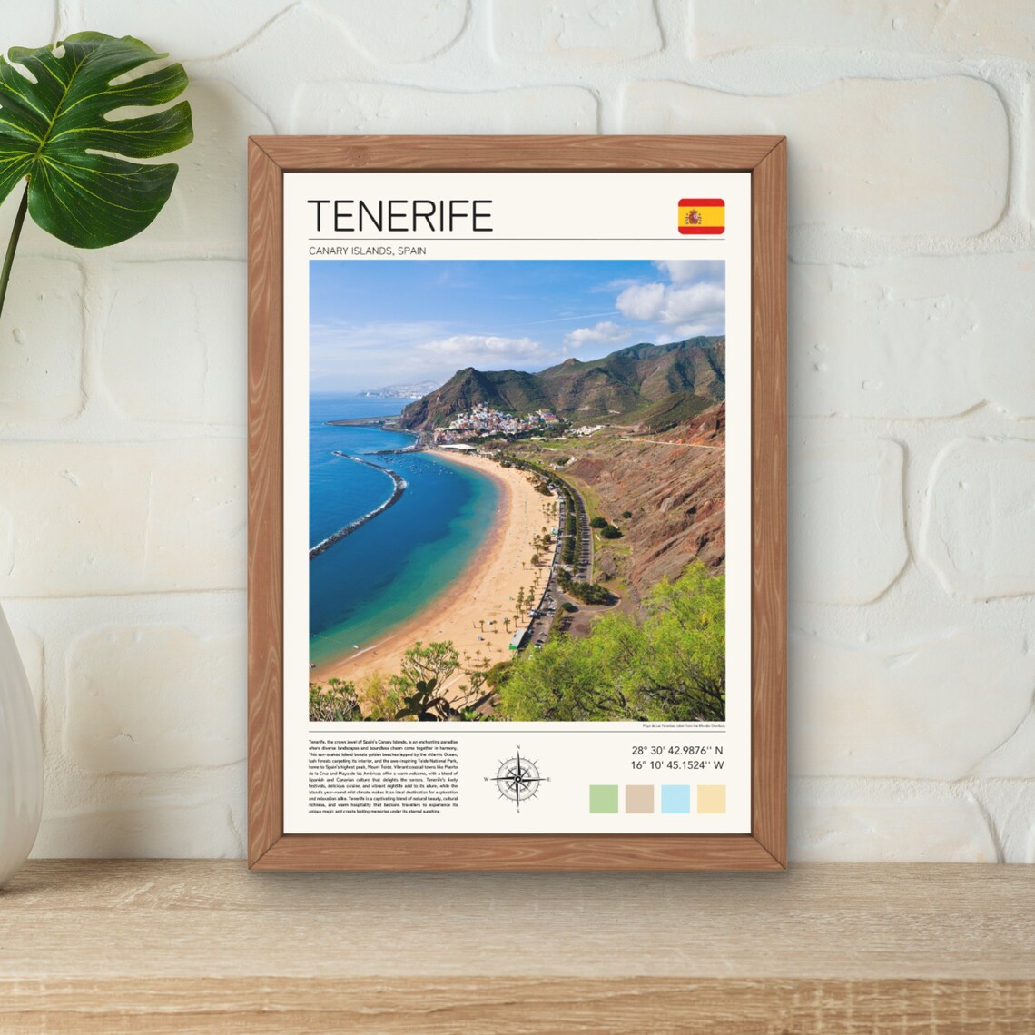Tenerife Travel Poster, Playa De Las Terasitas