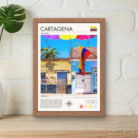 Cartagena Print Colombia Wall Art Cartagena Travel Poster Cartagena Gift Idea Colombia Souvenir Cartagena Art Print Custom Art
