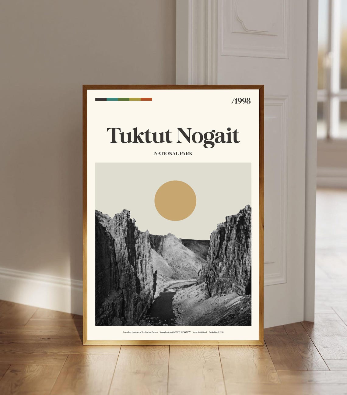 Tuktut Nogait National Park Canada Canyon Minimalist Travel Poster