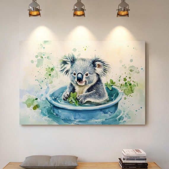 Charming Watercolor Koala Art Print Cute Animal Wall Decor For Kids Rooms Baby Nursery Or Wildlife Enthusiasts 12x16 Poster