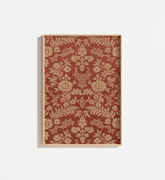 Antique Textile Vintage Floral Tapestry Art Print