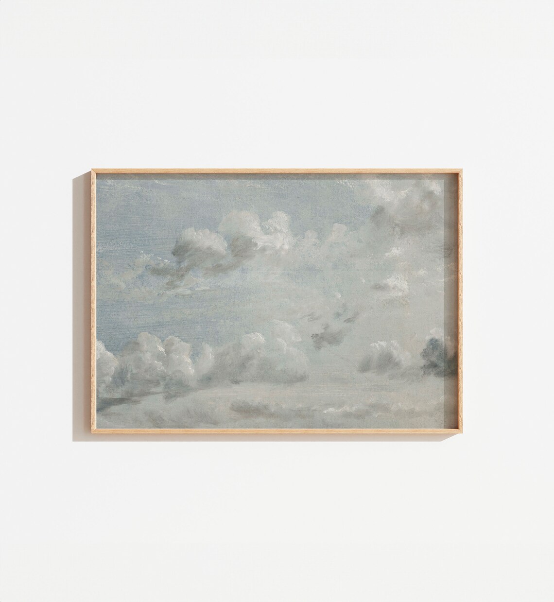 Vintage Cloud Painting Neutral Landscape Art Print