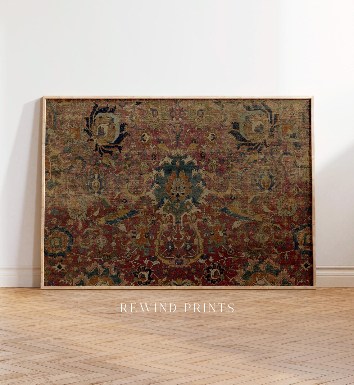 Vintage Dark Tapestry Print, Victorian Textile Art - Image 5