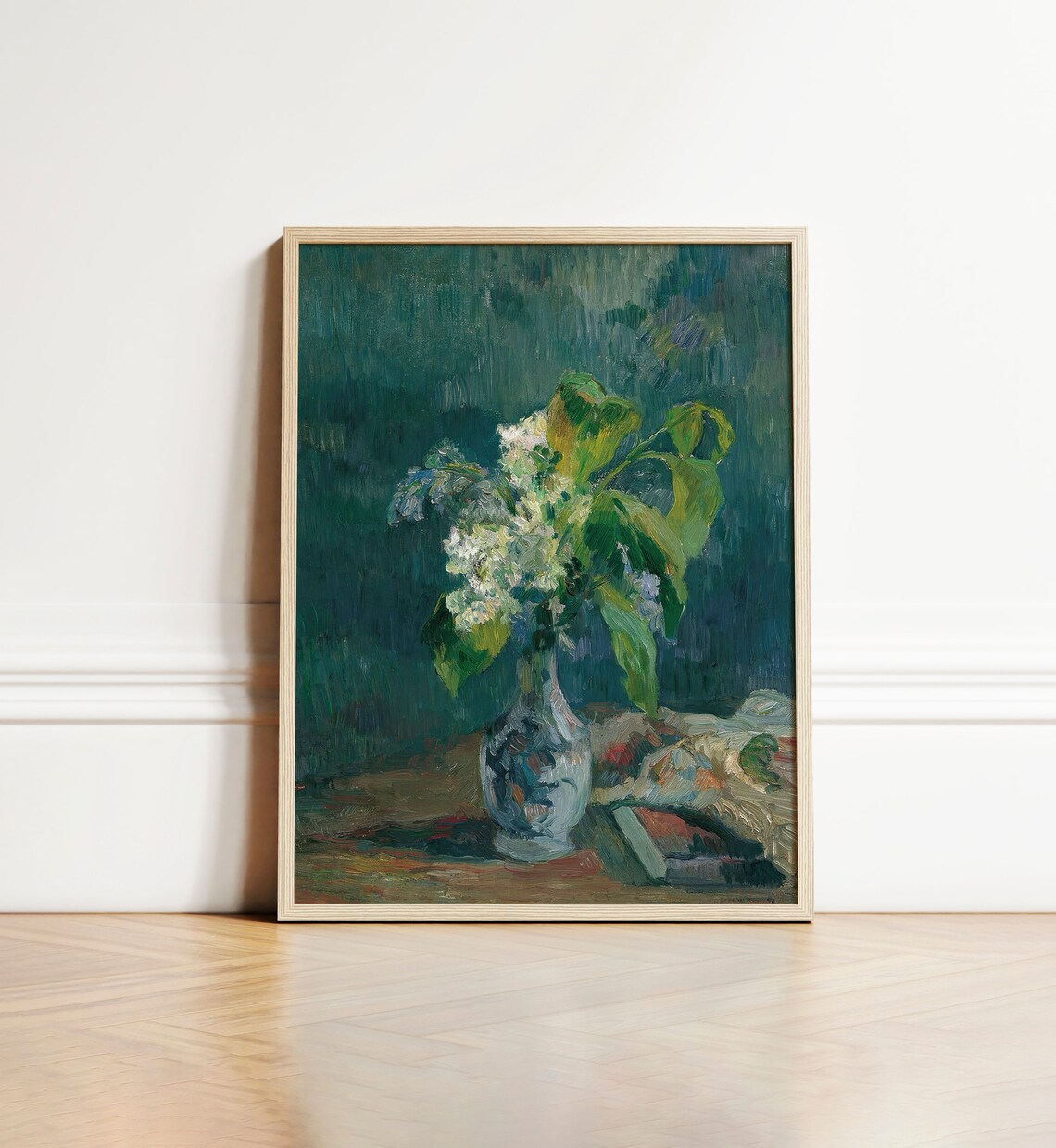 Vintage Flower Still Life Oil Painting, Botanical Art Print - Image 5