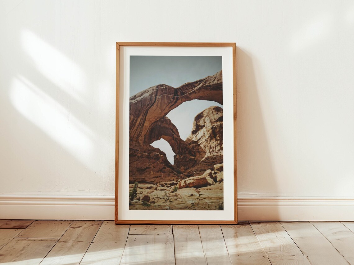 Utah Red Rock Desert Arch Poster Travel Photography Southwest Canyon Art