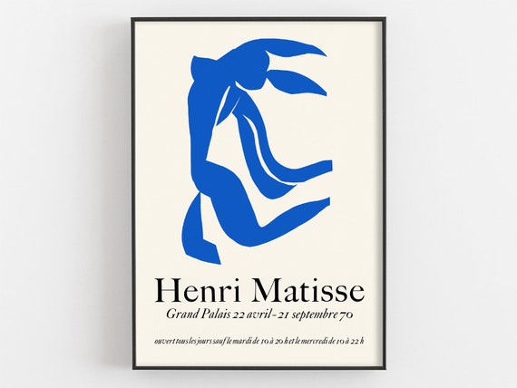 Matisse Exhibition Poster Blue Woman Museum Wall Art Henri Matisse Nu Bleu Print Jazz Modern Home Decor Figure Artwork Artist Gifts