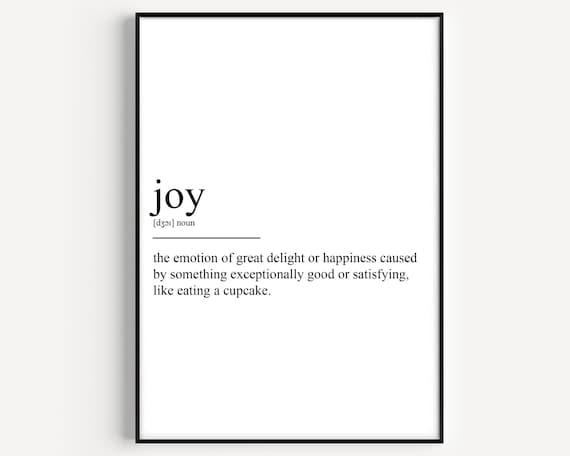 Joy Funny Cupcake Happiness Definition Happy Positive Quote Poster