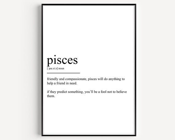 Pisces Definition Print