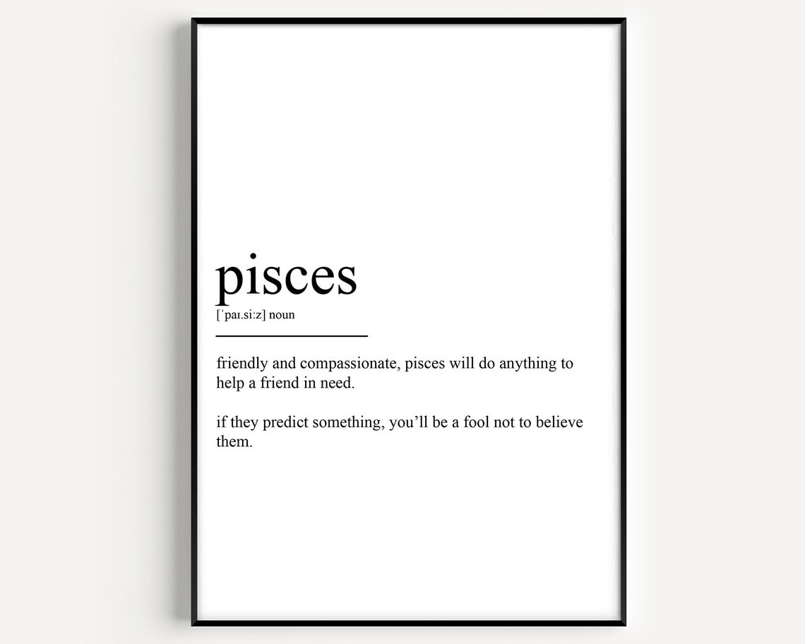 Pisces Definition Print