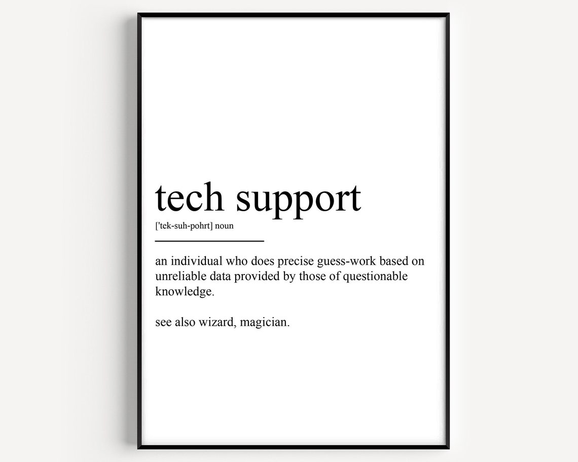 Tech Support Definition Art Print