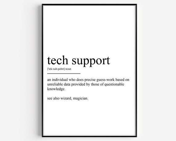 Tech Support Definition Art Print