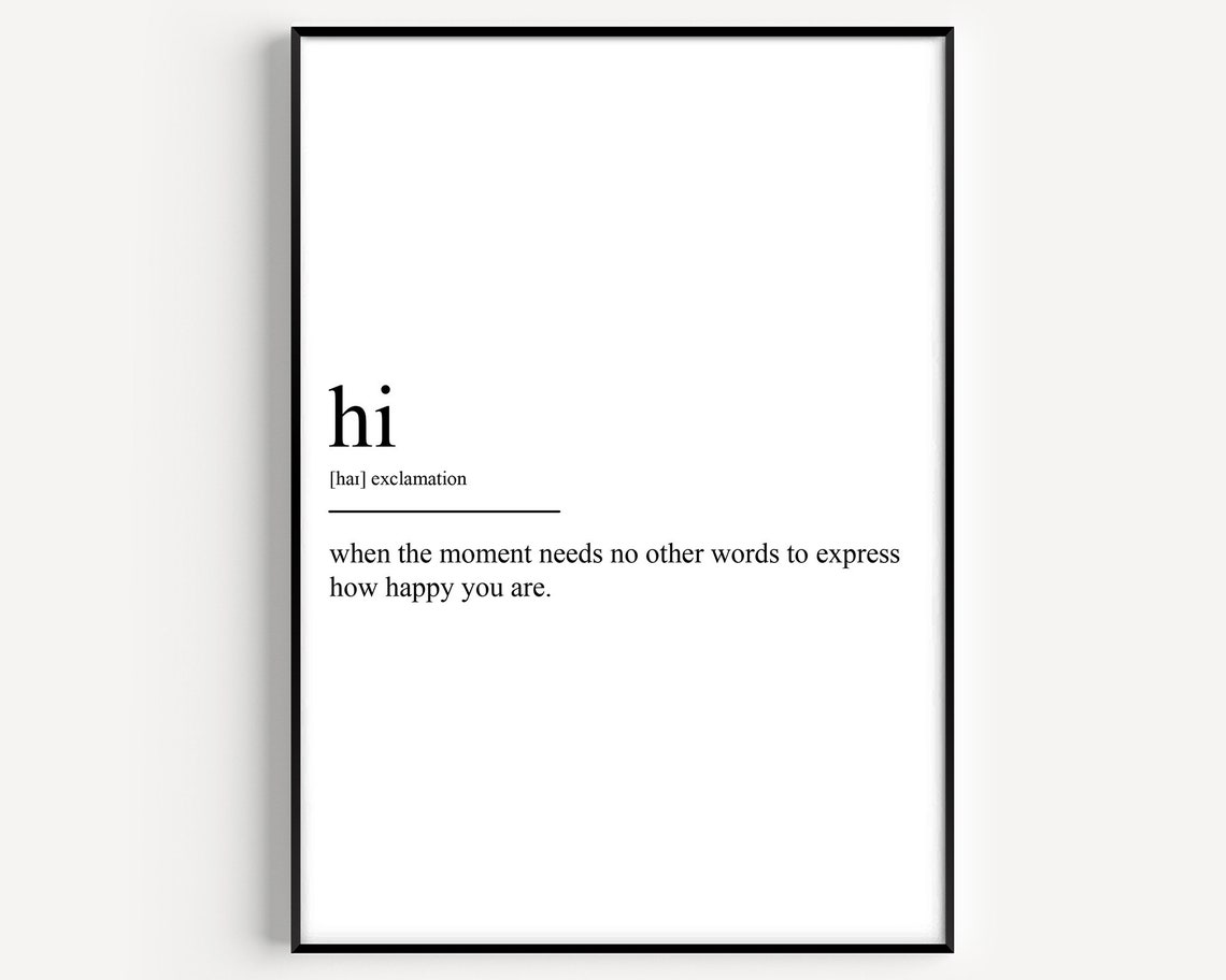 Hi Definition Typographic Art Print