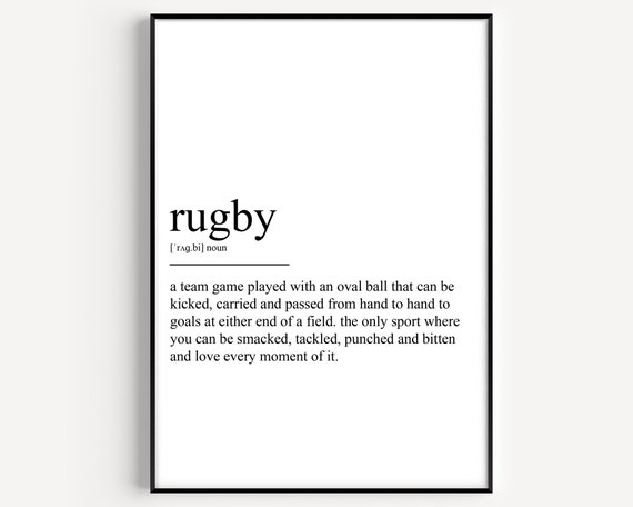 Rugby Definition Poster Print