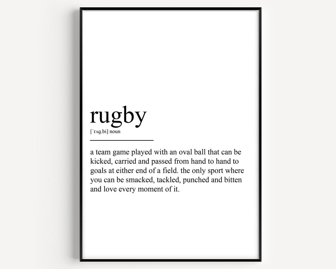 Rugby Definition Poster Print