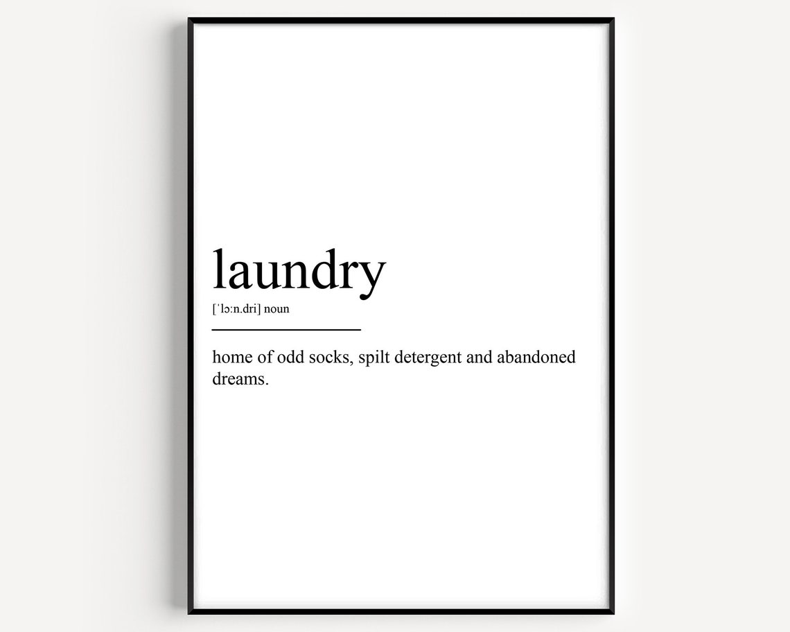 Laundry Definition Poster Print