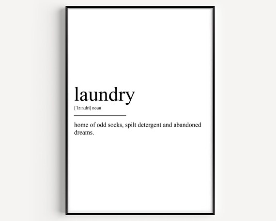Laundry Definition Poster Print