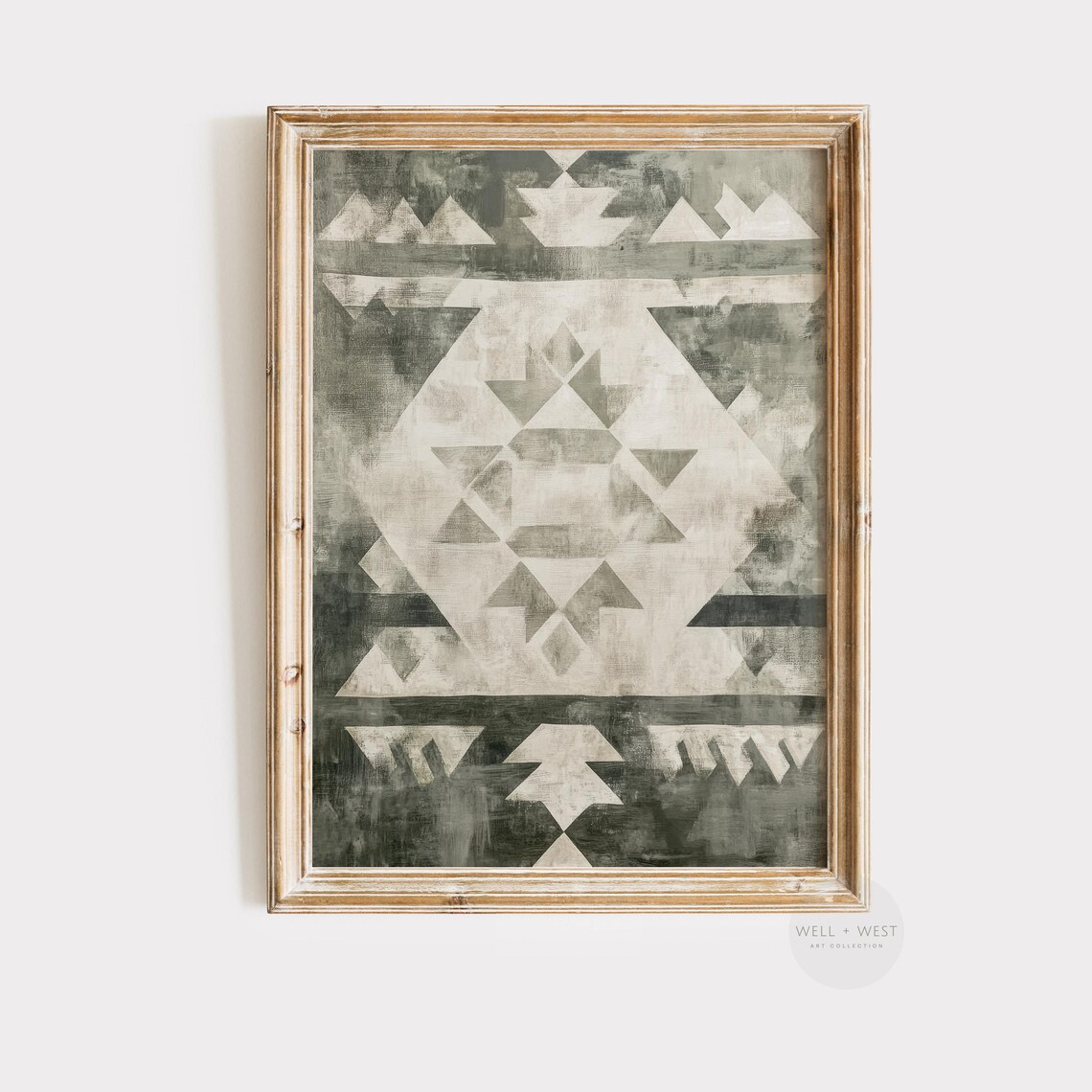 Southwest Textile Print, Tribal Pattern Vintage Art Print