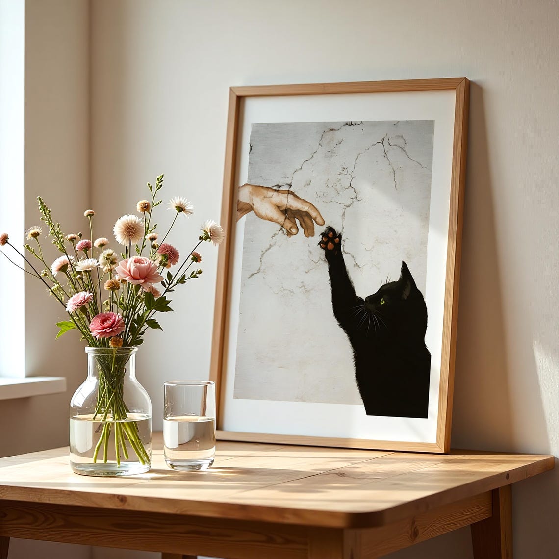 Cat Renaissance Poster Meme Parody Art Print