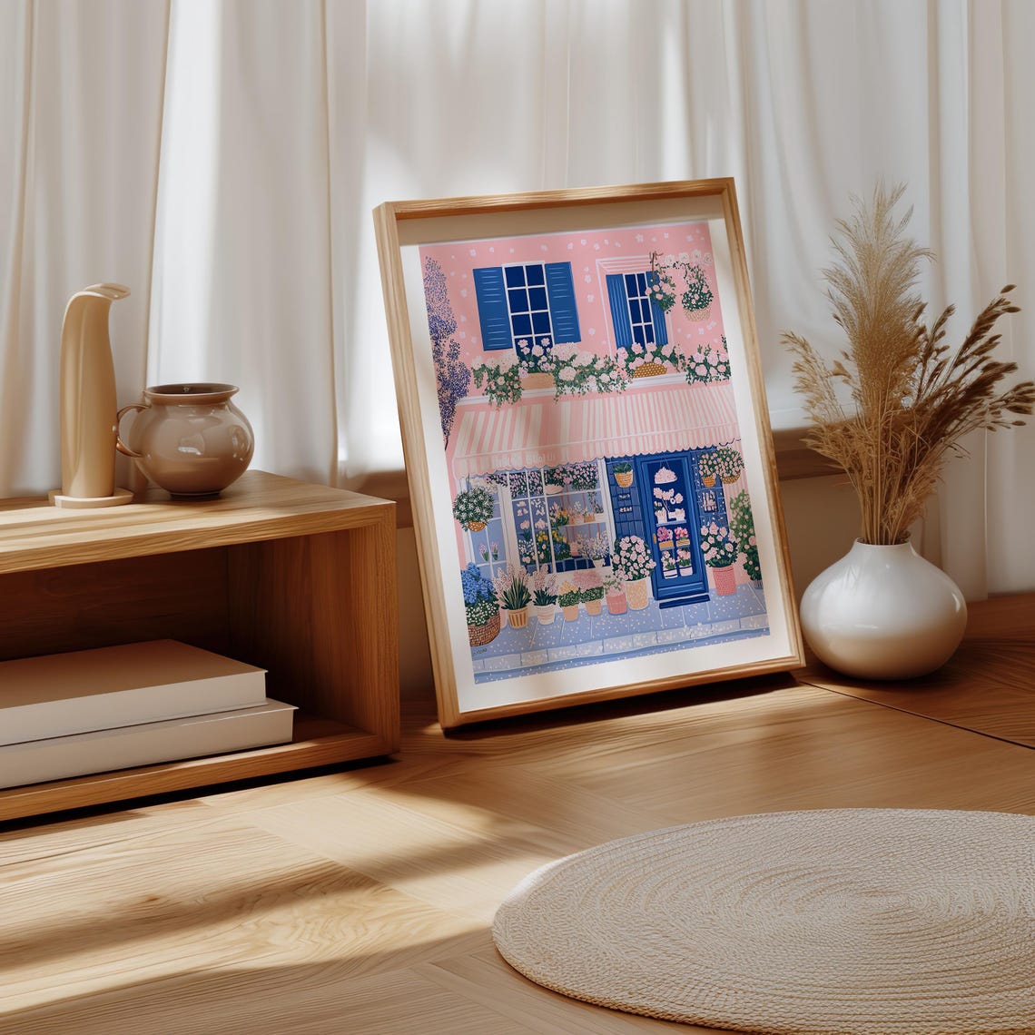 Flower Shop Print Florist Print Garden Shop Flower Market Print Flower Shop Floral Pink Wall Art Spring Wall Art Floral Wall Art 4 - Image 6