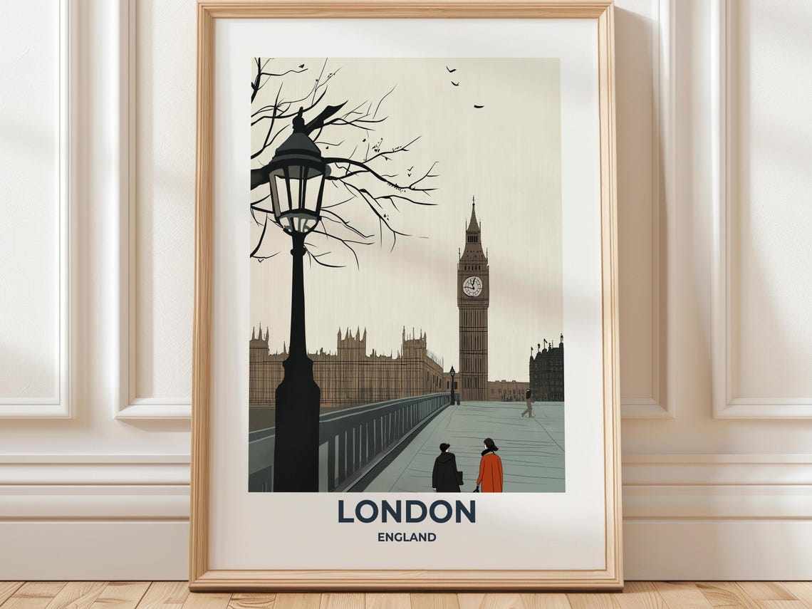London Travel Poster London Poster London Travel Print London City Print Travel Print Travel Poster London Wall Decor England Poster