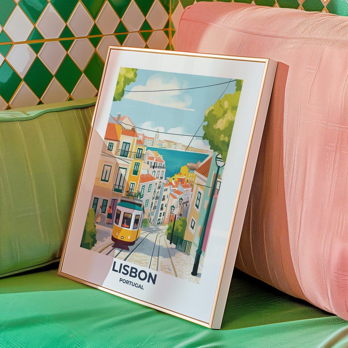 Lisbon Travel Poster Lisbon Poster Lisbon Travel Print Lisbon City Print Travel Print Travel Poster Lisbon Wall Decor Portugal Poster 005 - Image 3