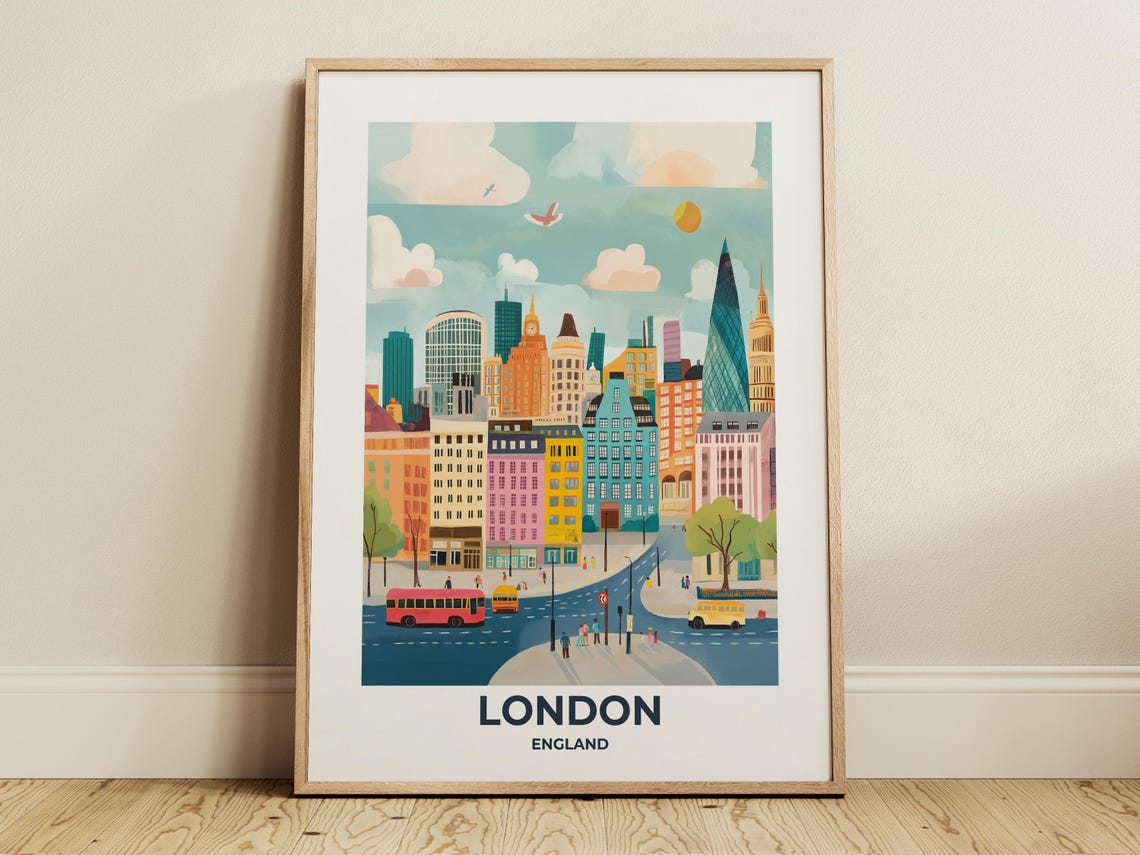 London Travel Poster London Poster London Travel Print London City Print Travel Print Travel Poster London Wall Decor England Poster 006