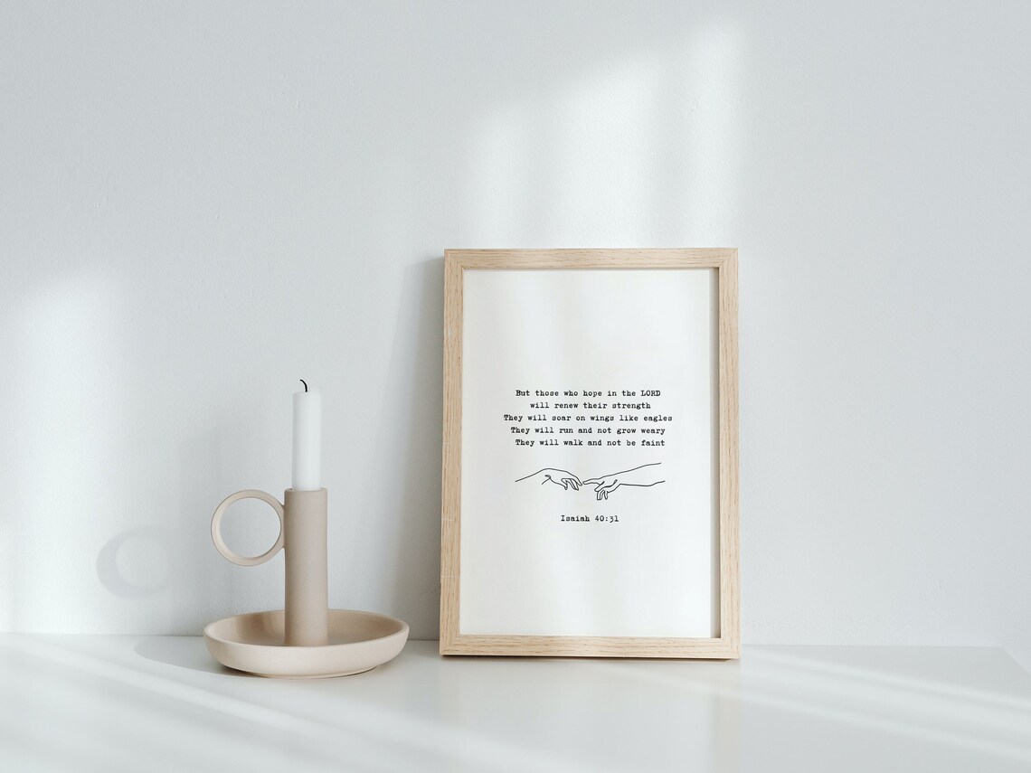 Isaiah 4031 Soar on Wings Like Eagles Minimalist Christian Faith Wall Art