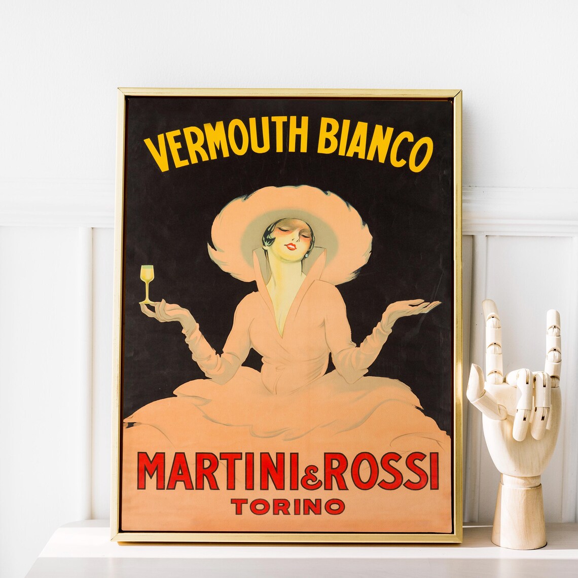 Martini Rossi Vermouth Bianco Torino Vintage Advertising Poster - Image 3