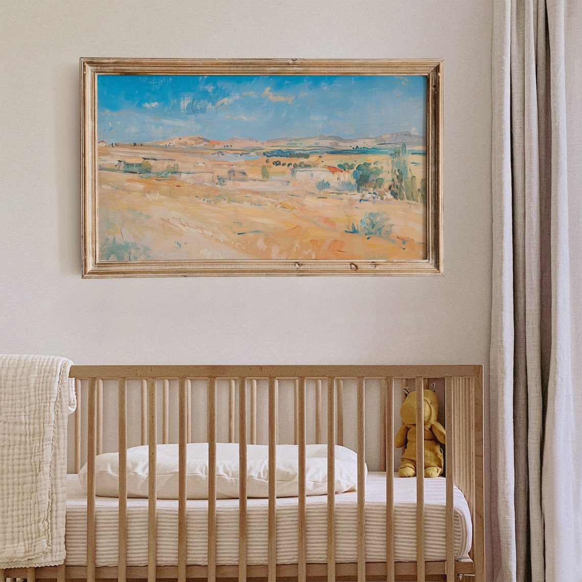 Desert Southwest Landscape Frame TV Art Blue Sky Ochre Fields Poster - Image 5