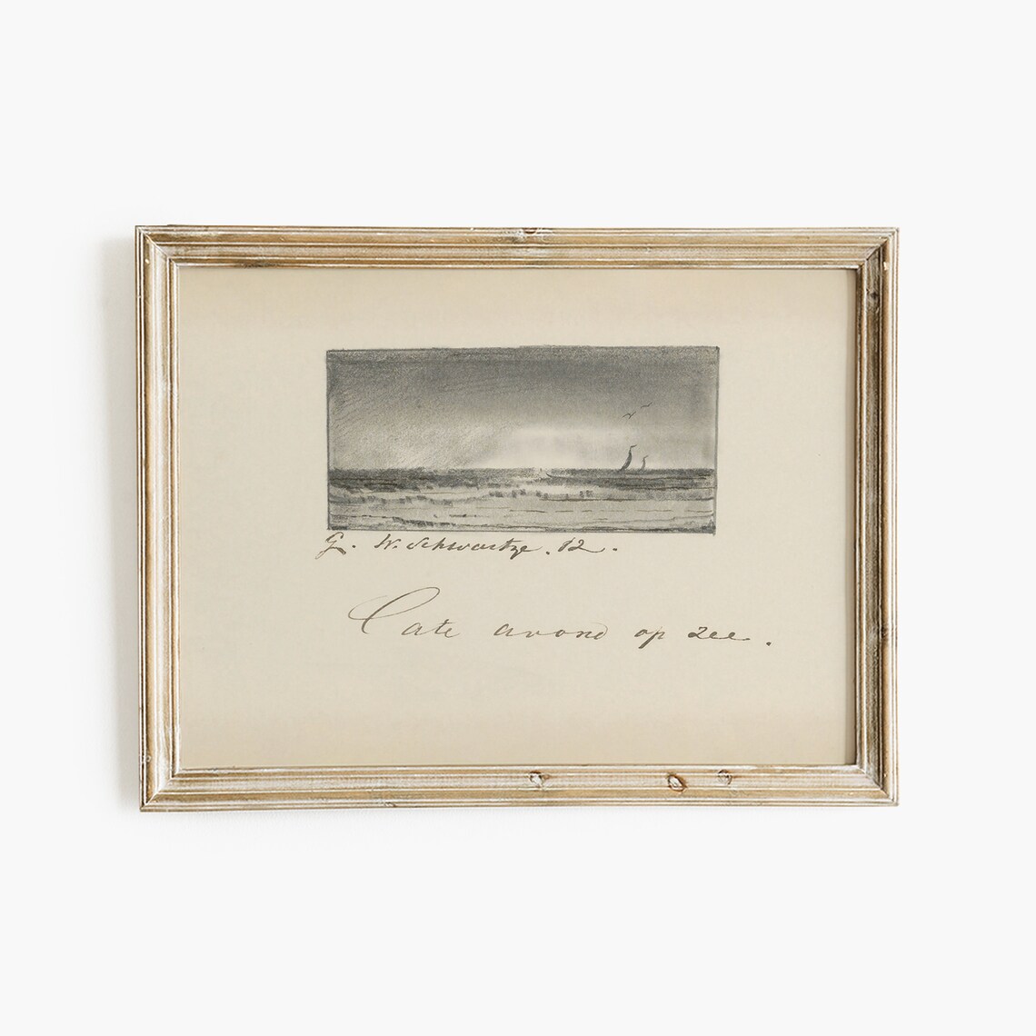 Set of 10 Vintage Coastal Sailboat Seascape Muted Neutral Gallery Wall Poster - Image 4