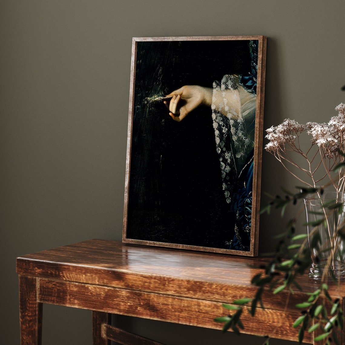 Moody Victorian Hand With Lace Cuff Dark Aesthetic Portrait Poster - Image 6