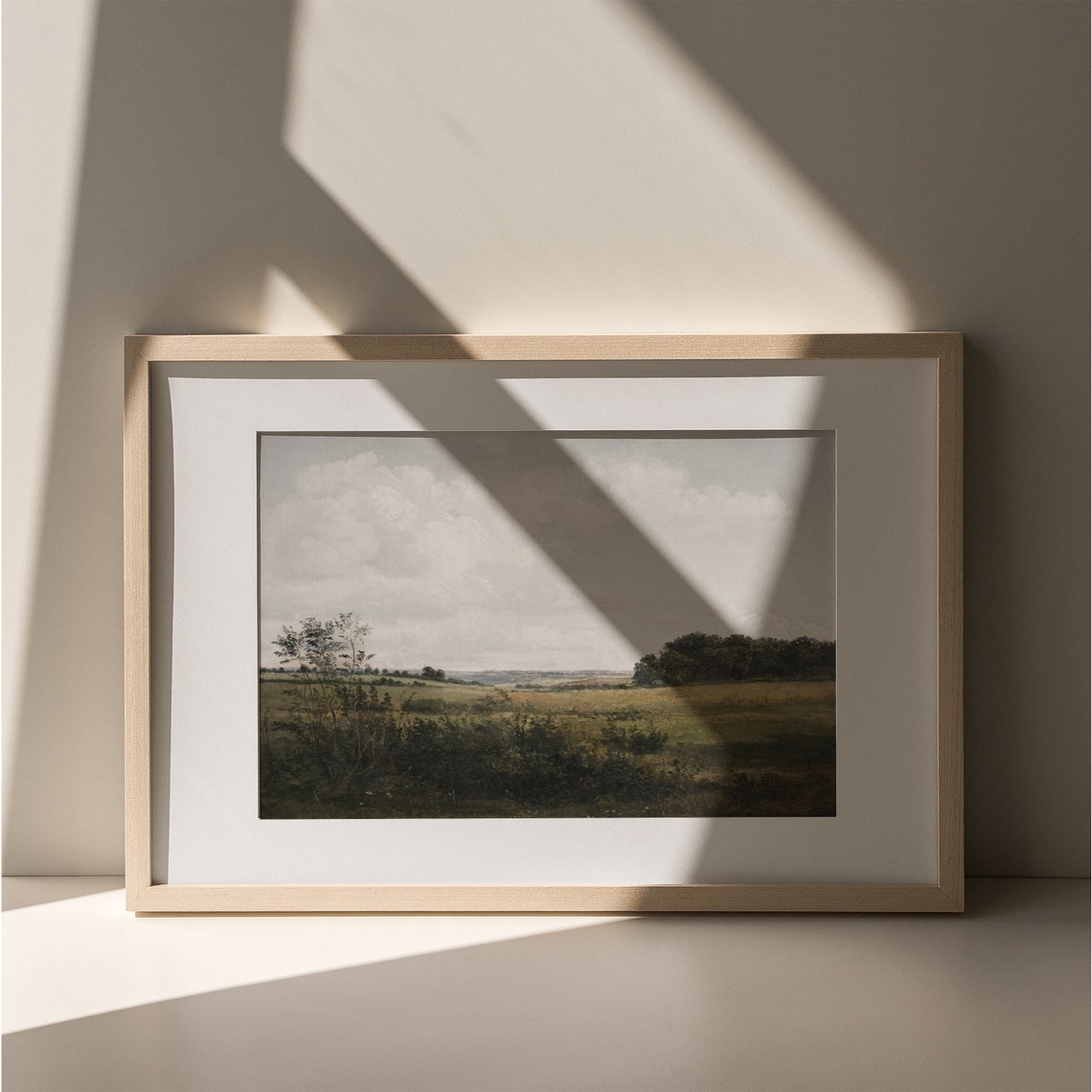 Vintage Summer Landscape Cloudy Sky Green Fields Country Poster - Image 6