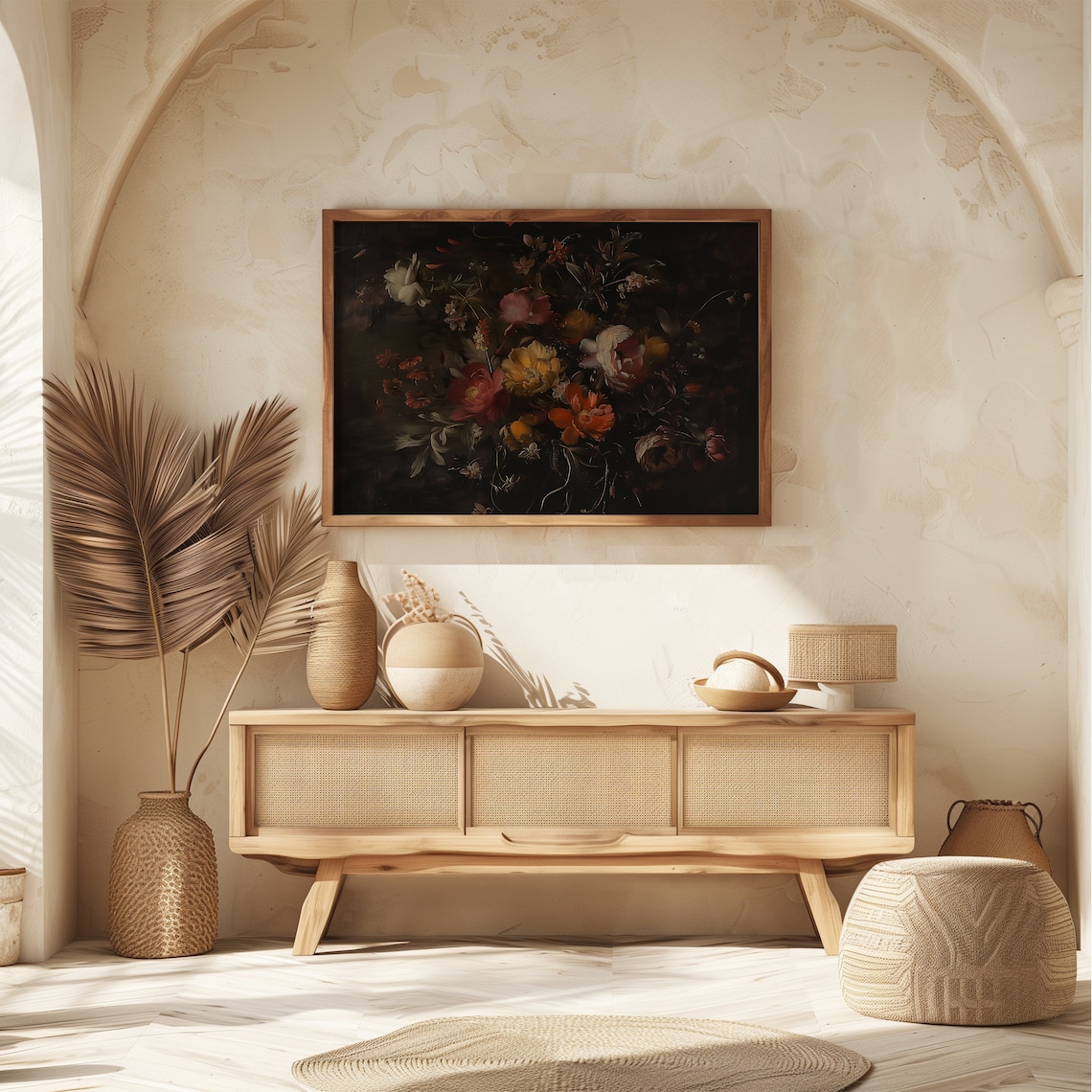 Dark Academia Fall Floral Painting Moody Botanical Bouquet Poster - Image 6