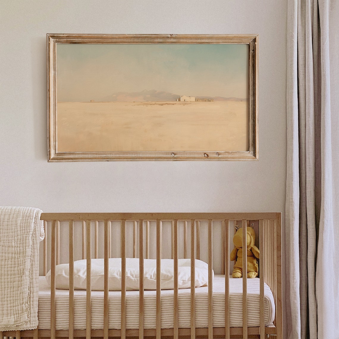 Minimal Desert Landscape Neutral Warm Tones Frame TV Art Print - Image 5