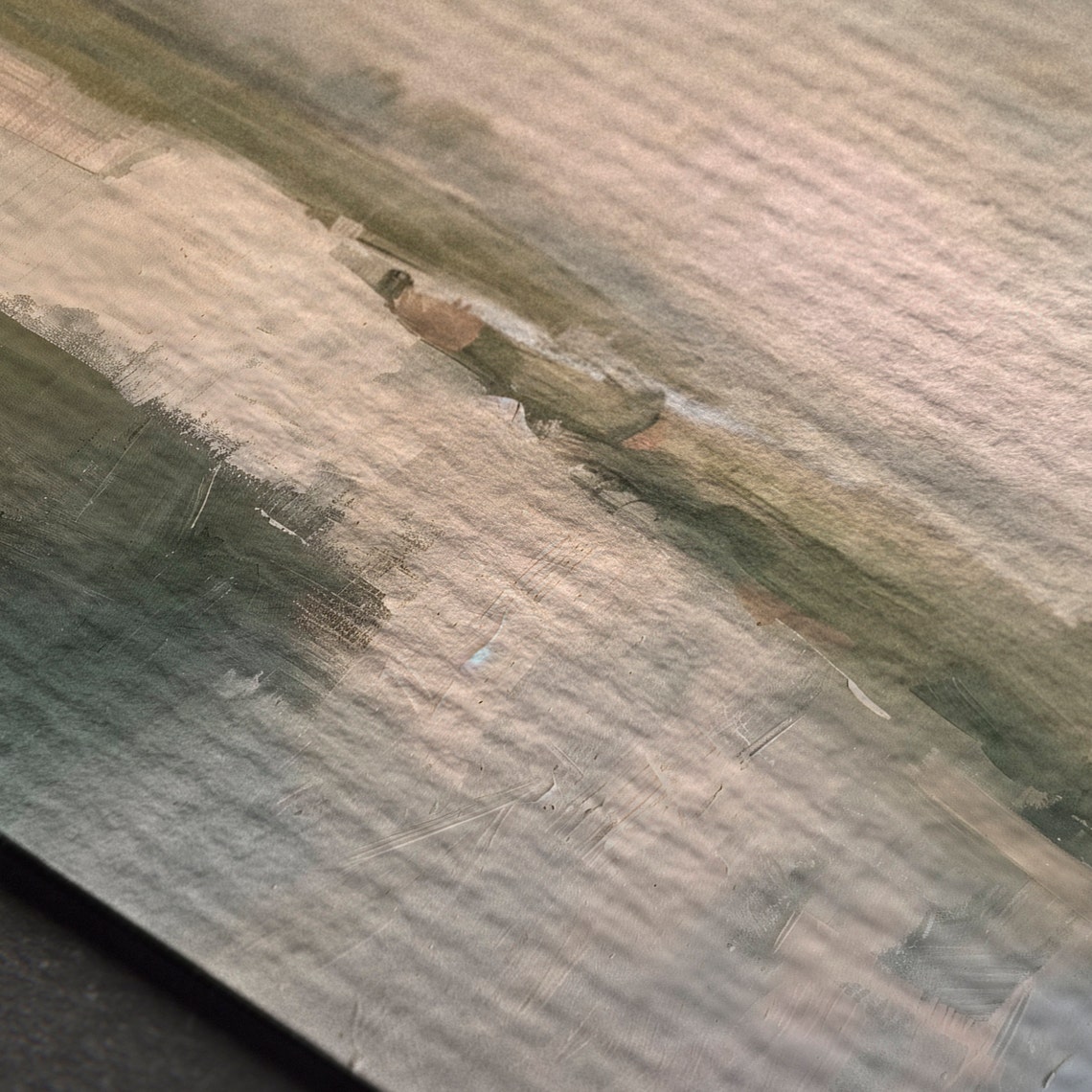 Abstract Muted Marsh Lake in Soft Neutral Tones Landscape Poster - Image 5
