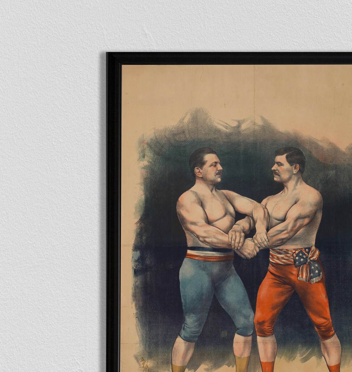 Vintage Wrestling Poster, Retro Sports Art Print - Image 2