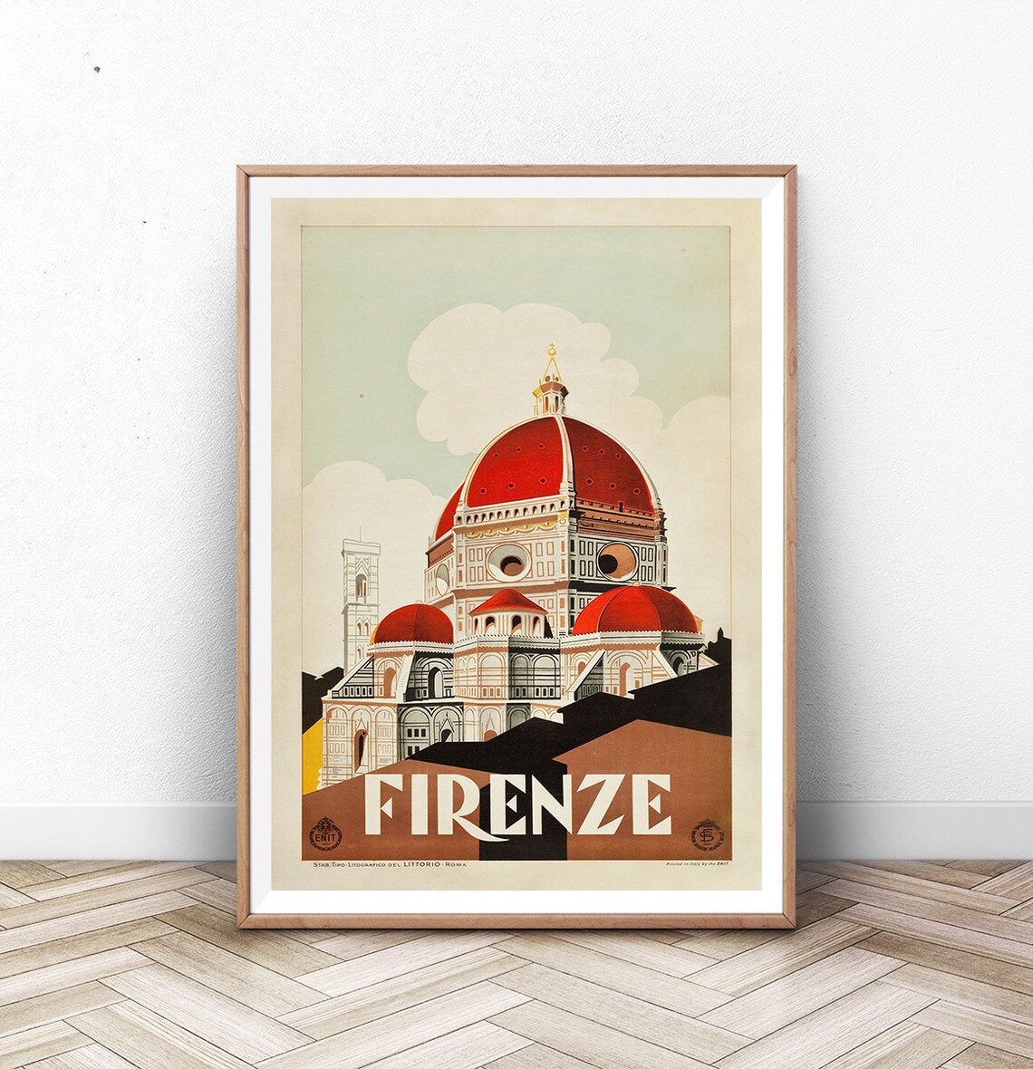 Florence Vintage Travel Poster, Italy Art Print