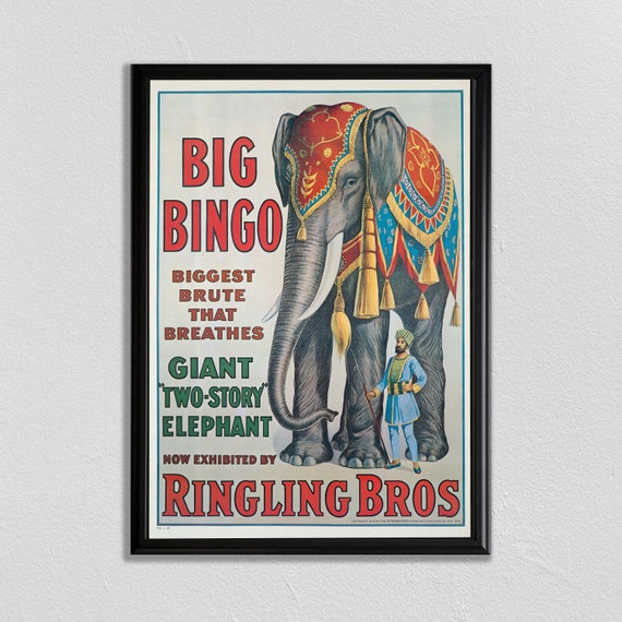 Vintage Circus Poster Art Print, Nursery Decor