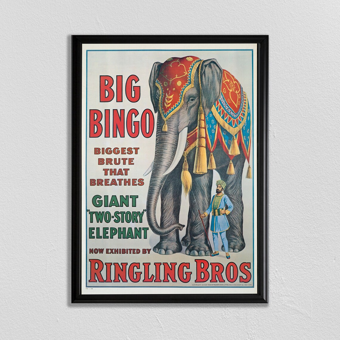 Vintage Circus Poster Art Print, Nursery Decor